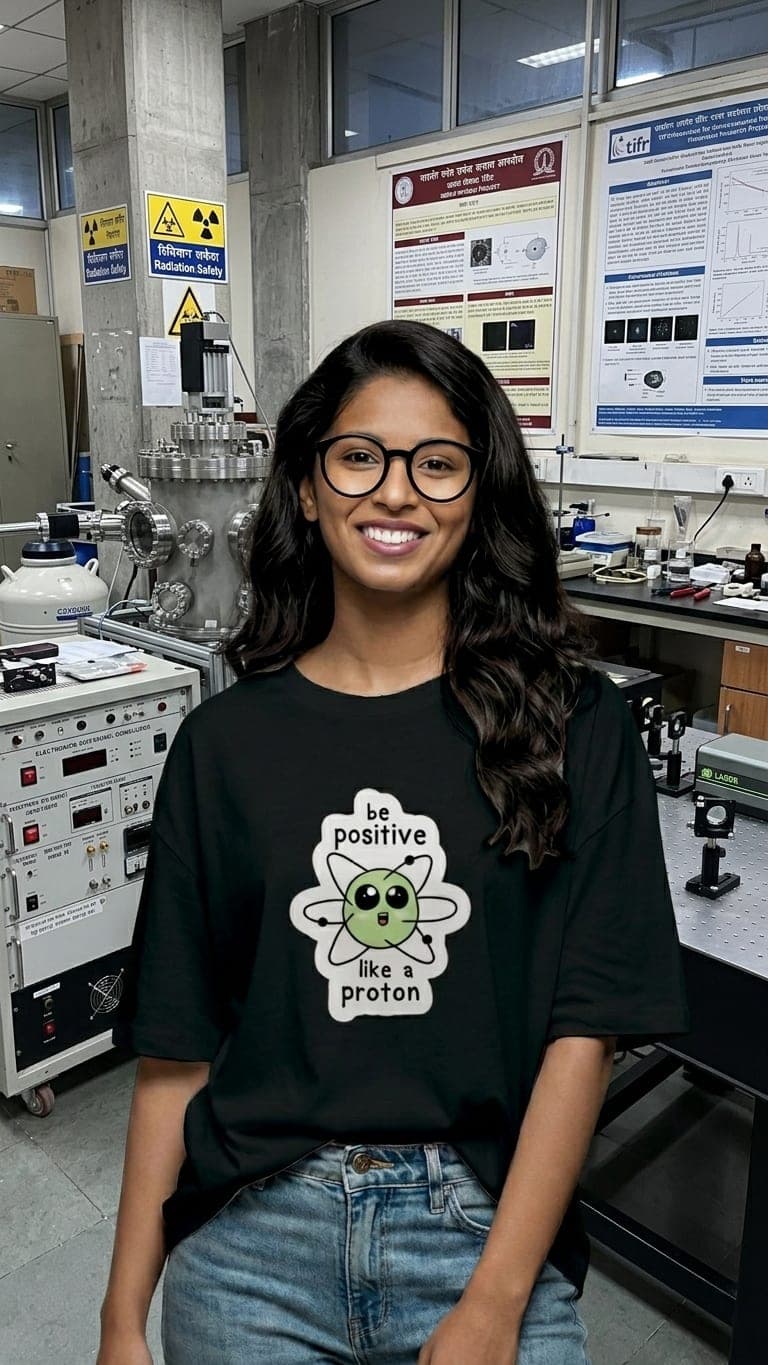 Be Positive Like Proton Oversized Graphic Teees 0