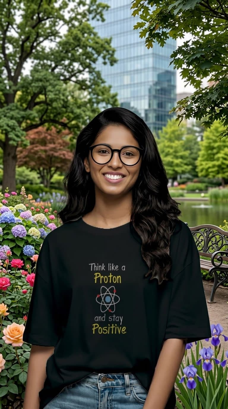 Think Like Proton Oversized Graphic Tee – 100% Bio-Washed Cotton 0