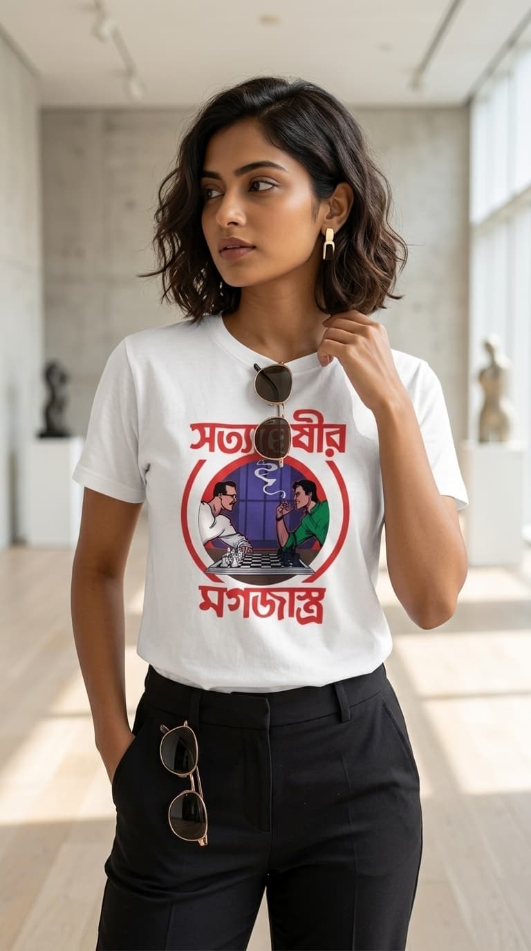 মগজাস্ত্র Mogostro Bengali Graphics Teees 0