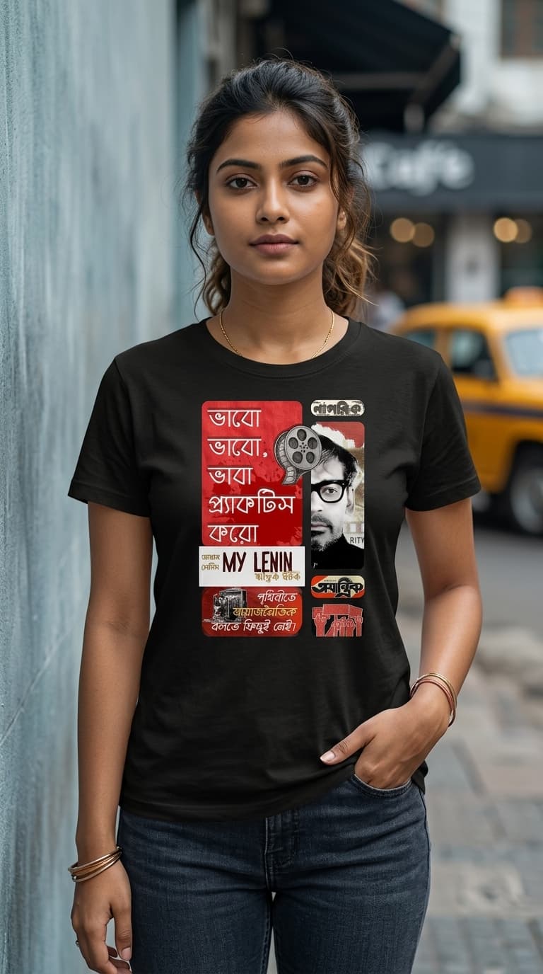 “ভাবো ভাবো ভাবা প্র্যাক্টিস কর” Bengali Quote T-Shirt –Premium Cotton Regular Fit Teees 0