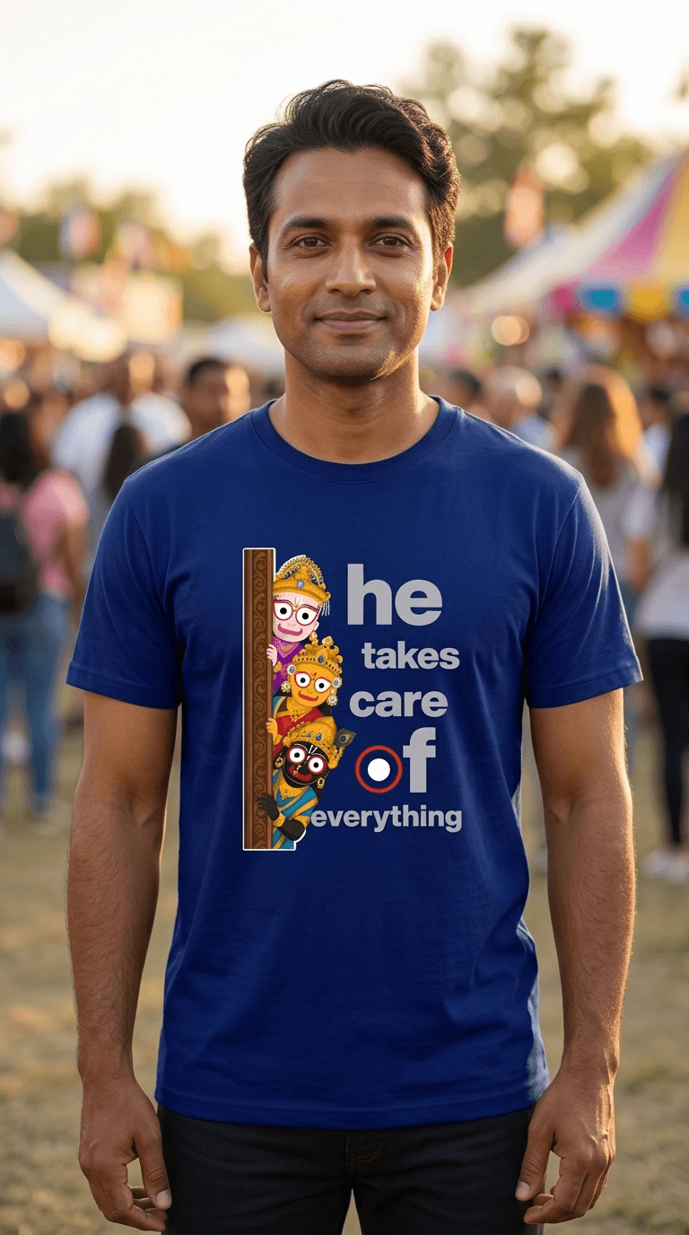He Takes Care of Everything - 180 GSM Regularfit Cotton T-shirt 1