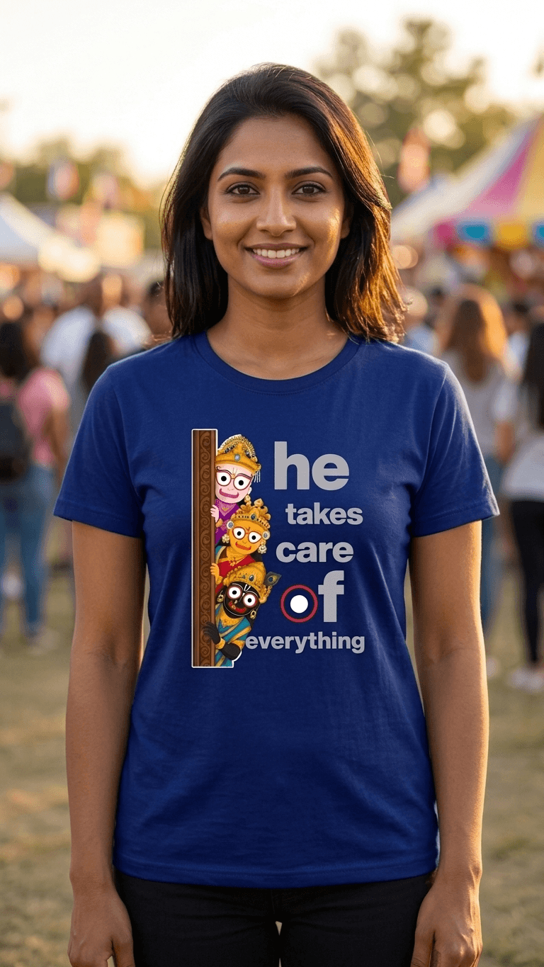 He Takes Care of Everything - 180 GSM Regularfit Cotton T-shirt 0