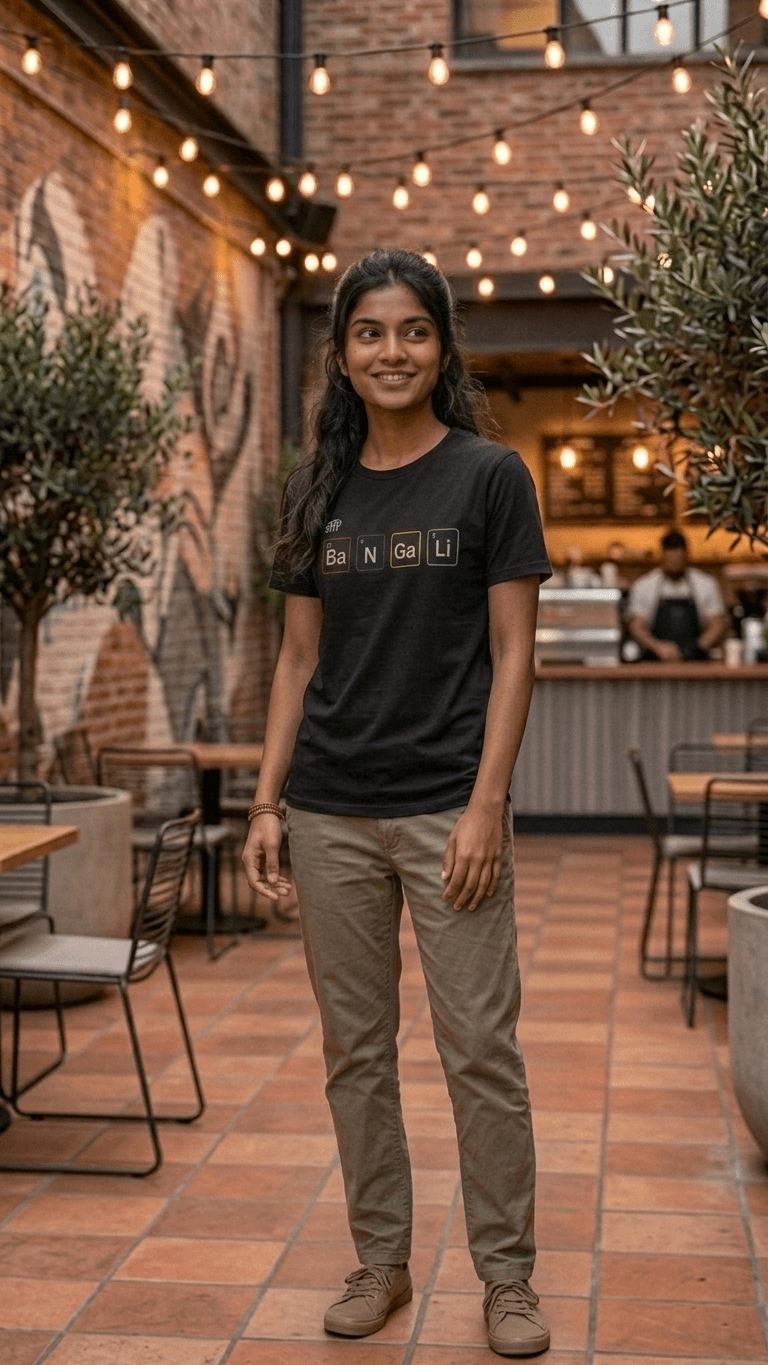 খাটি বাঙালি — Pure Bengali Identity Graphic T-Shirt | Premium Cotton Bengali Pride Casual Tee 1