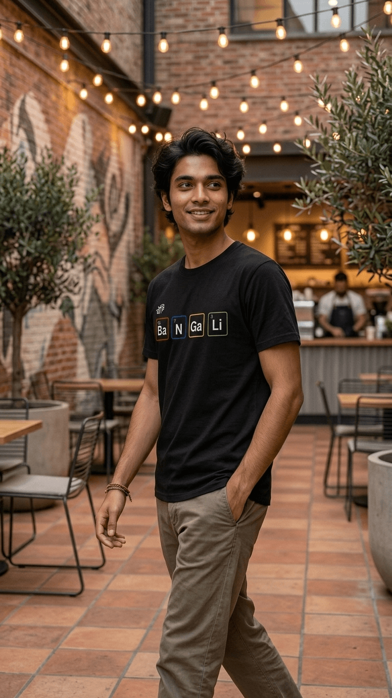 খাটি বাঙালি — Pure Bengali Identity Graphic T-Shirt | Premium Cotton Bengali Pride Casual Tee 2