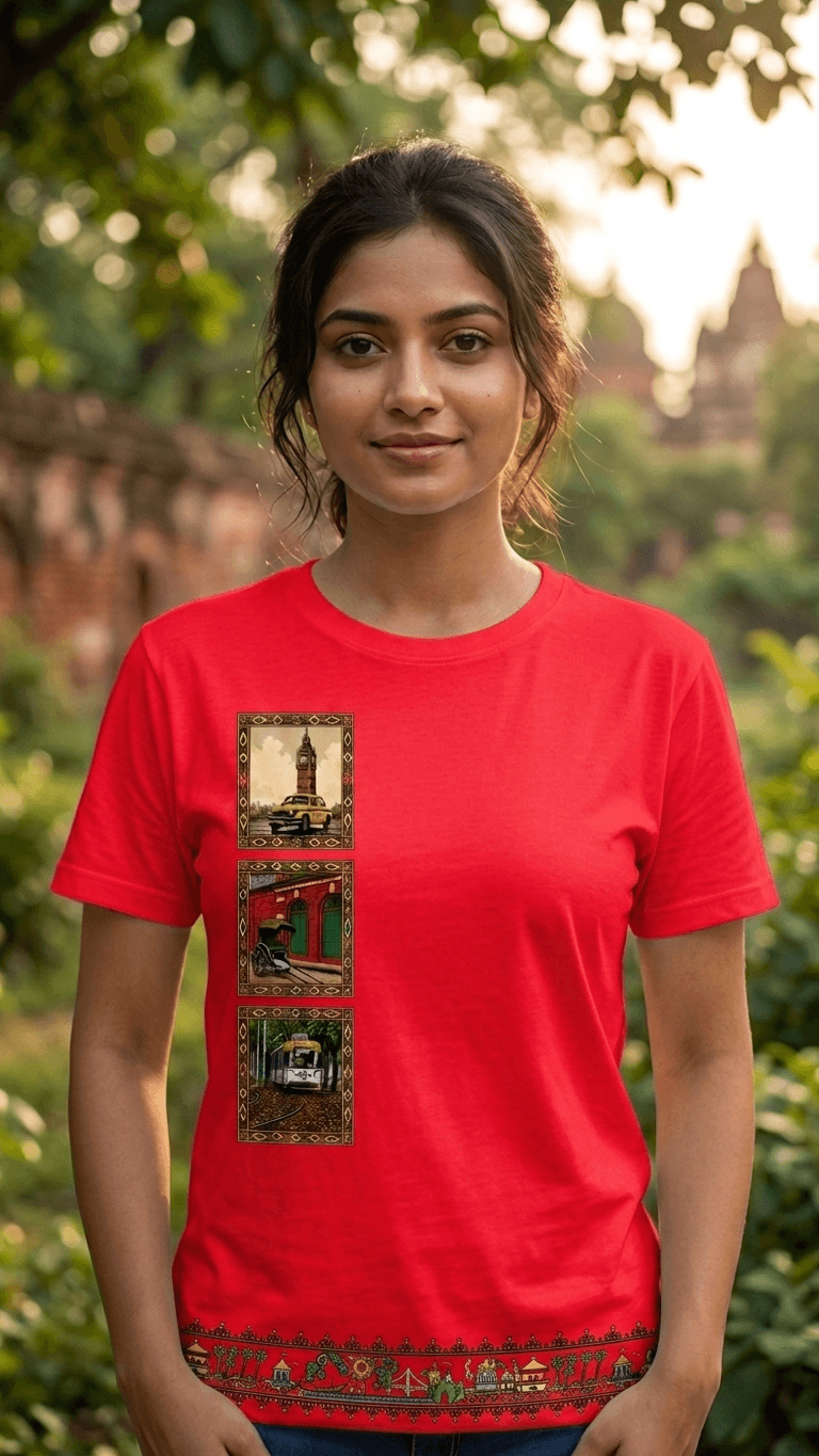 Kolkata Heritage Printed Tee – Premium Cotton 1