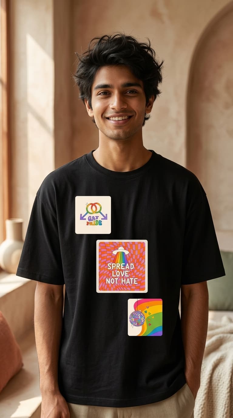 Pride Spread Love 3-Panel / Oversize Premium Cotton 1