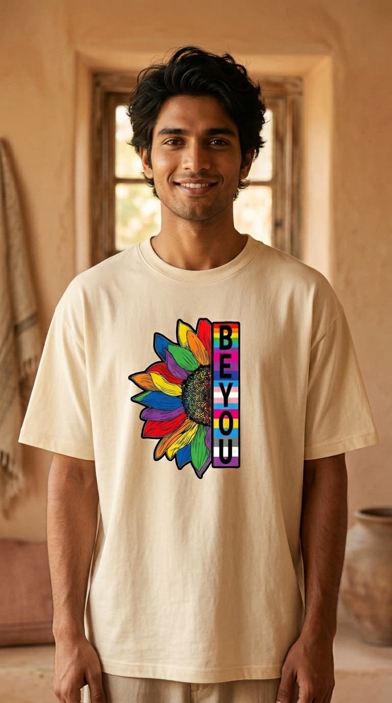 Be You Pride Typography T-Shirt | LGBTQ+ Authenticity Tee 1