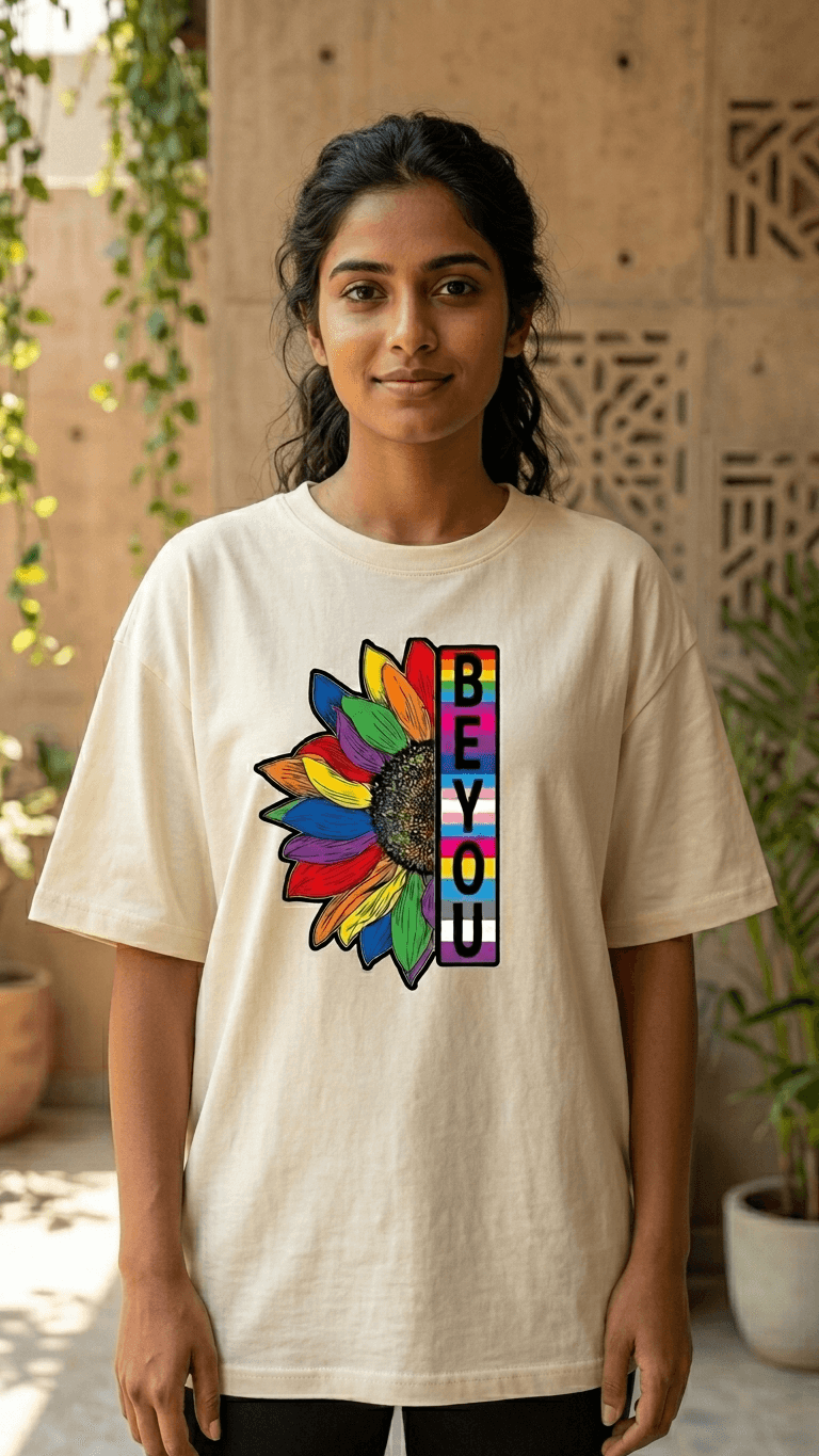 Be You Pride Typography T-Shirt | LGBTQ+ Authenticity Tee 0