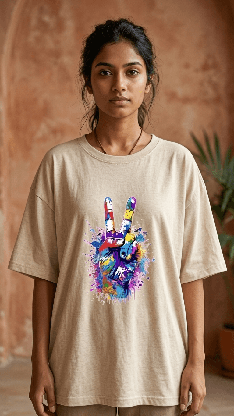 Victory — Pride Typography Oversized T-Shirt 1