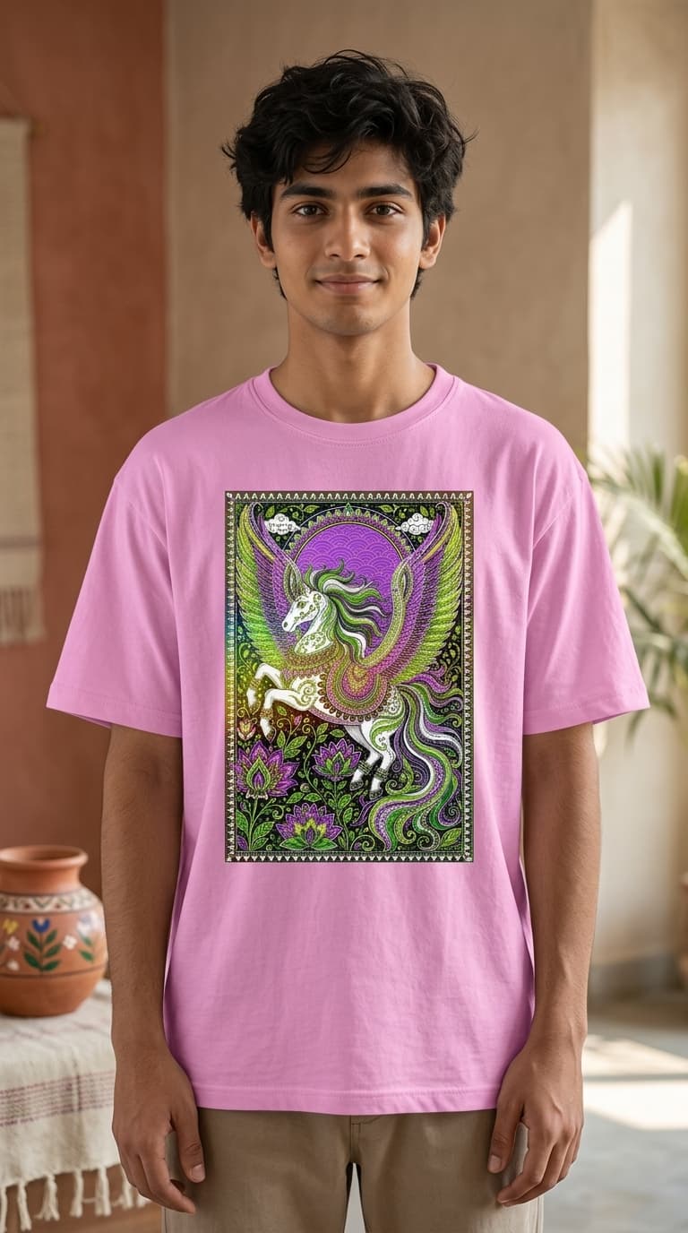 The Aro-Ace Pegasus — Mythical Pride Graphic T-Shirt | Oversize 1