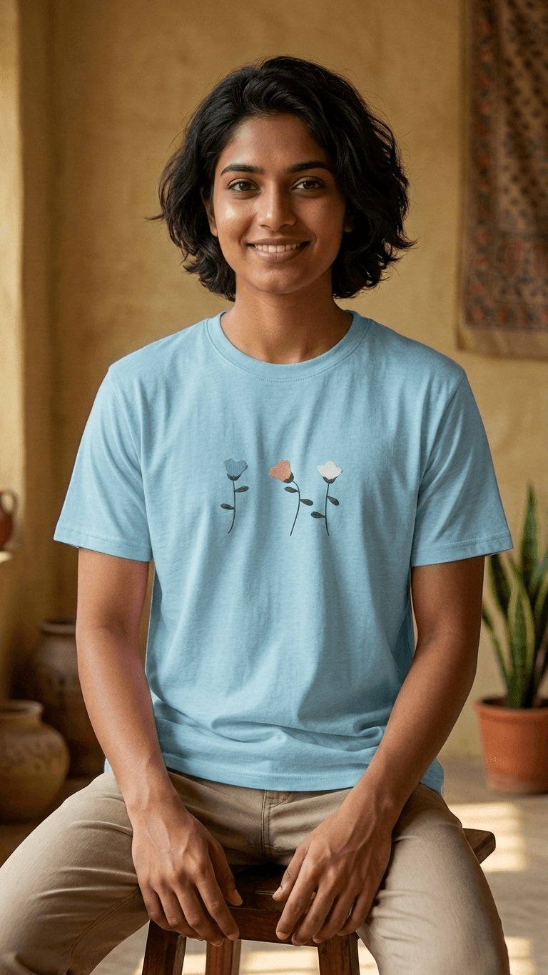 The Queer Florets — Floral Pride Graphic T-Shirt | Soft Casual Tee 0