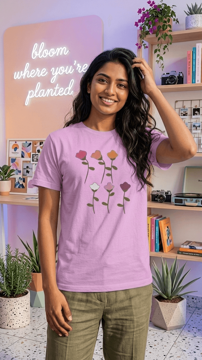 The Florets — Pride Floral Graphic T-Shirt | Soft Casual Tee 0