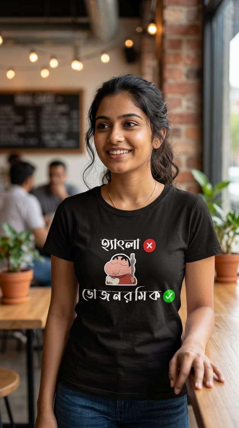 VojonRosik/ভোজনরসিক Shinchan Street Style Graphic T-Shirt – Premium Cotton Teees 1