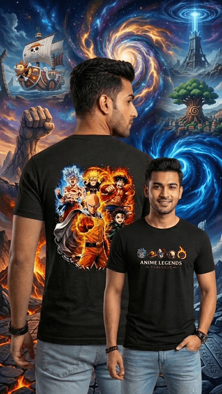 Anime Legend Graphic T-Shirt – Premium Cotton Round Neck Otaku Streetwear Tee 2