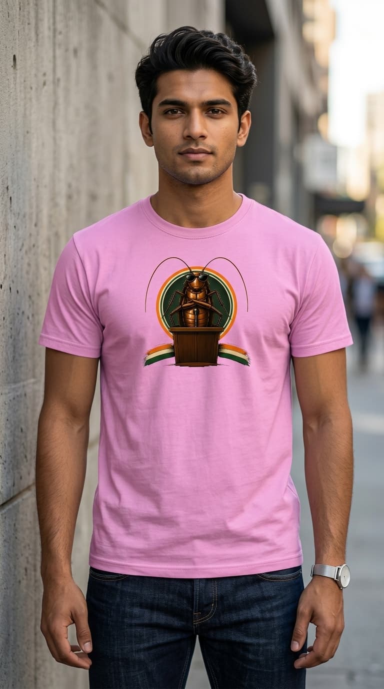 Cockroach Regular Fit T-Shirt –Premium Cotton Proud Cockroach Graphic Teees 0